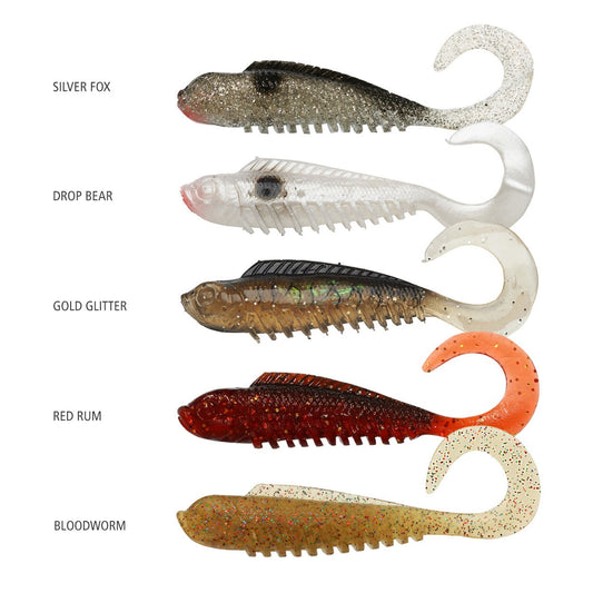 Shimano Squidgies Wriggler Soft Plastics premium fishing tackle gear from Allways Angling