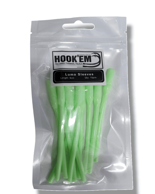 hookem Hookem Lumo Sleeves - 9cm Qty.10pcs premium fishing tackle gear from Allways Angling