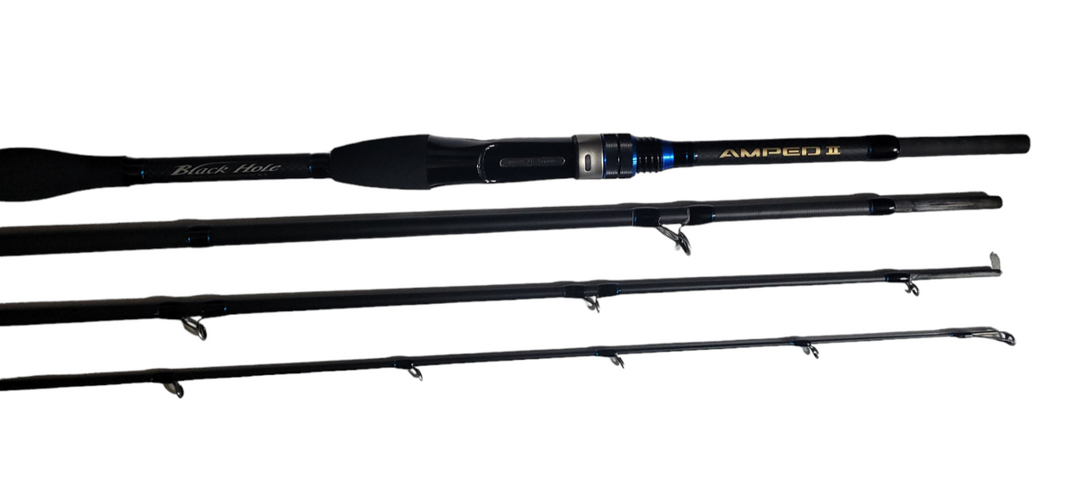 N.S Amped II BARRA BAITCASTER 4 PIECE TRAVEL Rod WITH HARD CASE ...