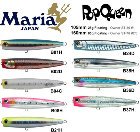 maria Maria Pop Queen Floating Popper - 160mm - 65g premium fishing tackle gear from Allways Angling