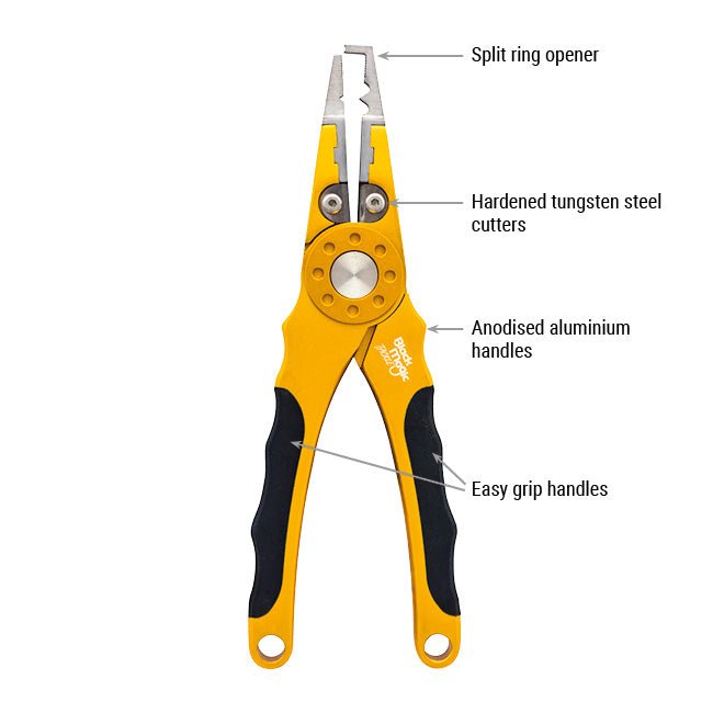 Black Magic BLACK MAGIC LARGE SPLIT RING PLIERS - GOLD premium fishing tackle gear from Allways Angling