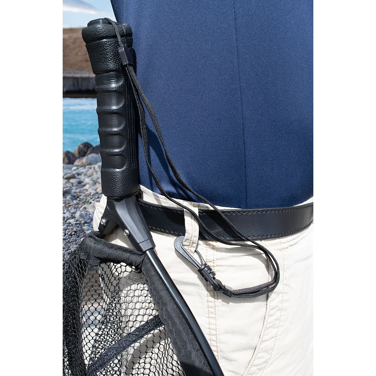 Black Magic Black Magic Short Handle Net inc Belt/Bungee Clip premium fishing tackle gear from Allways Angling