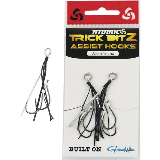 Atomic Atomic Trick Bitz Assist Hooks Size 010 2pk premium fishing tackle gear from Allways Angling