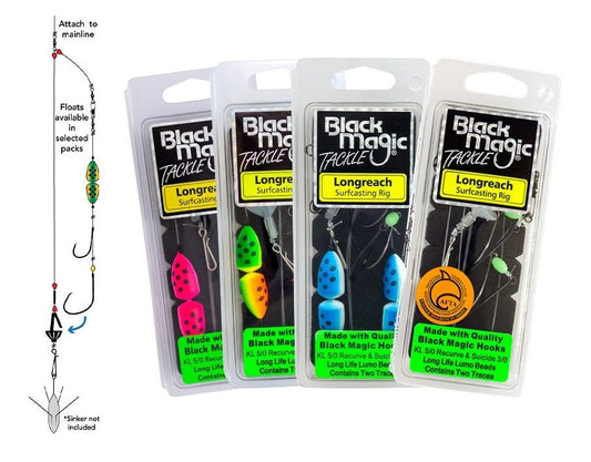 Black Magic Black Magic Longreach Surf Rig Distance Casting Surf Bottom Rig Pulley Rig premium fishing tackle gear from Allways Angling