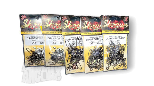 Shogun Shogun Black Crane Snap Swivels Coastlock 12pcs per pack premium fishing tackle gear from Allways Angling