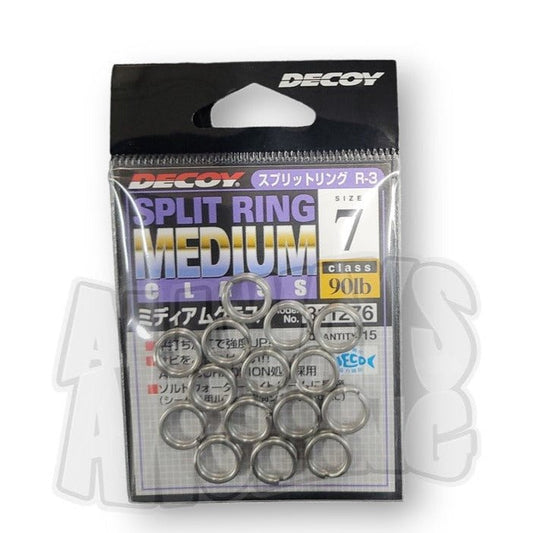 Decoy Decoy R-3 Size 7 Split Rings 90 Lbs. 15pcs premium fishing tackle gear from Allways Angling