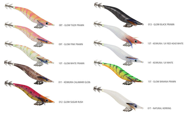 Shimano Sephia Egixile BB Squid Jigs 2021 Color Range