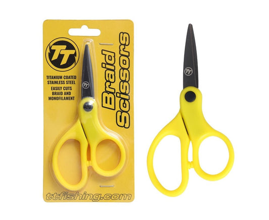 TT Lures TT Yellow Braid Scissors 5.5" premium fishing tackle gear from Allways Angling