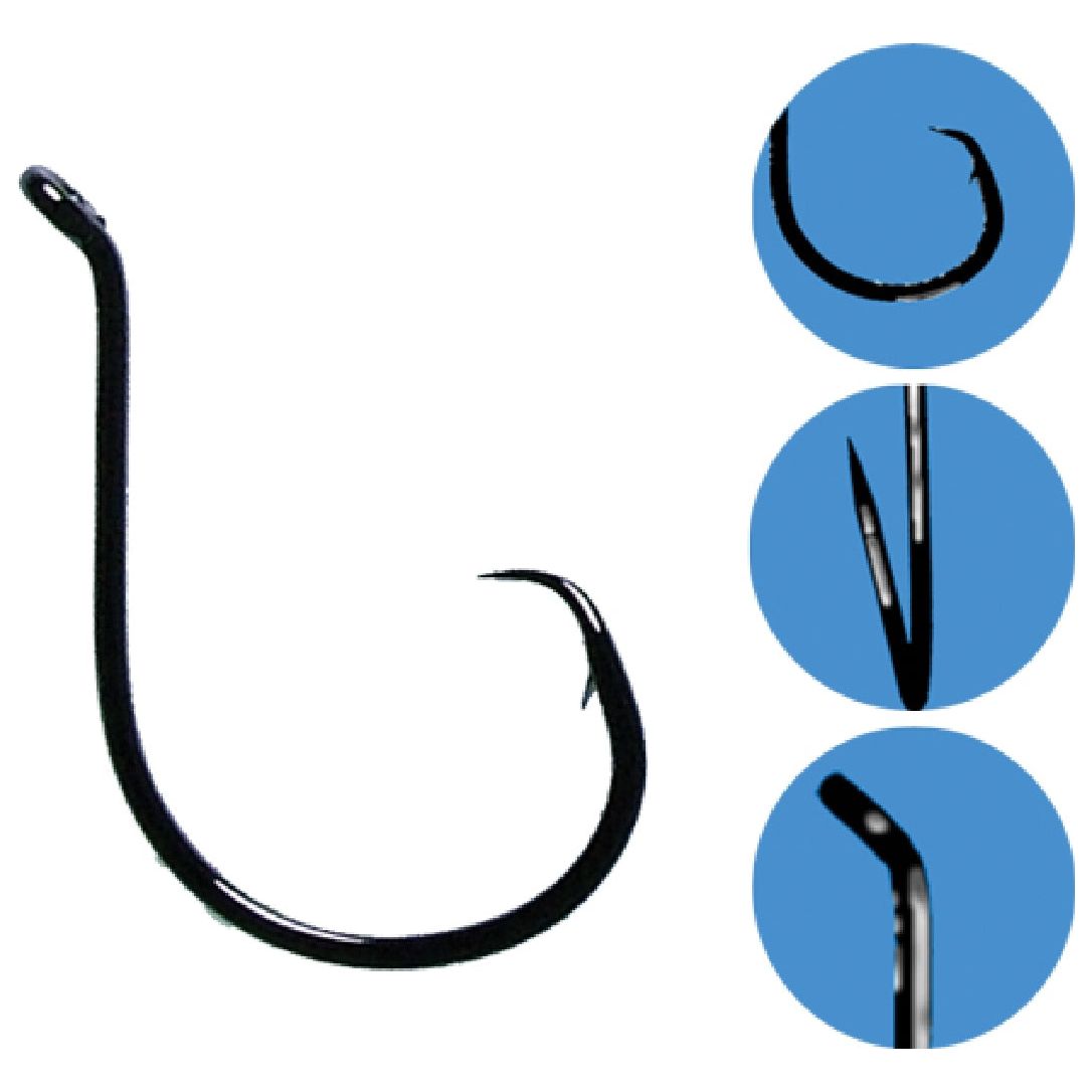 Gamakatsu Gamakatsu OCTOPUS CIRCLE Black Hooks Value 25 pack premium fishing tackle gear from Allways Angling