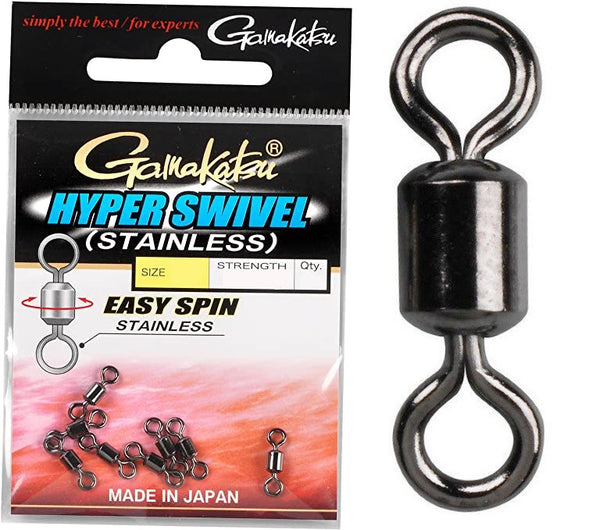 Gamakatsu Hyper Swivels - Stainless rolling Swivel