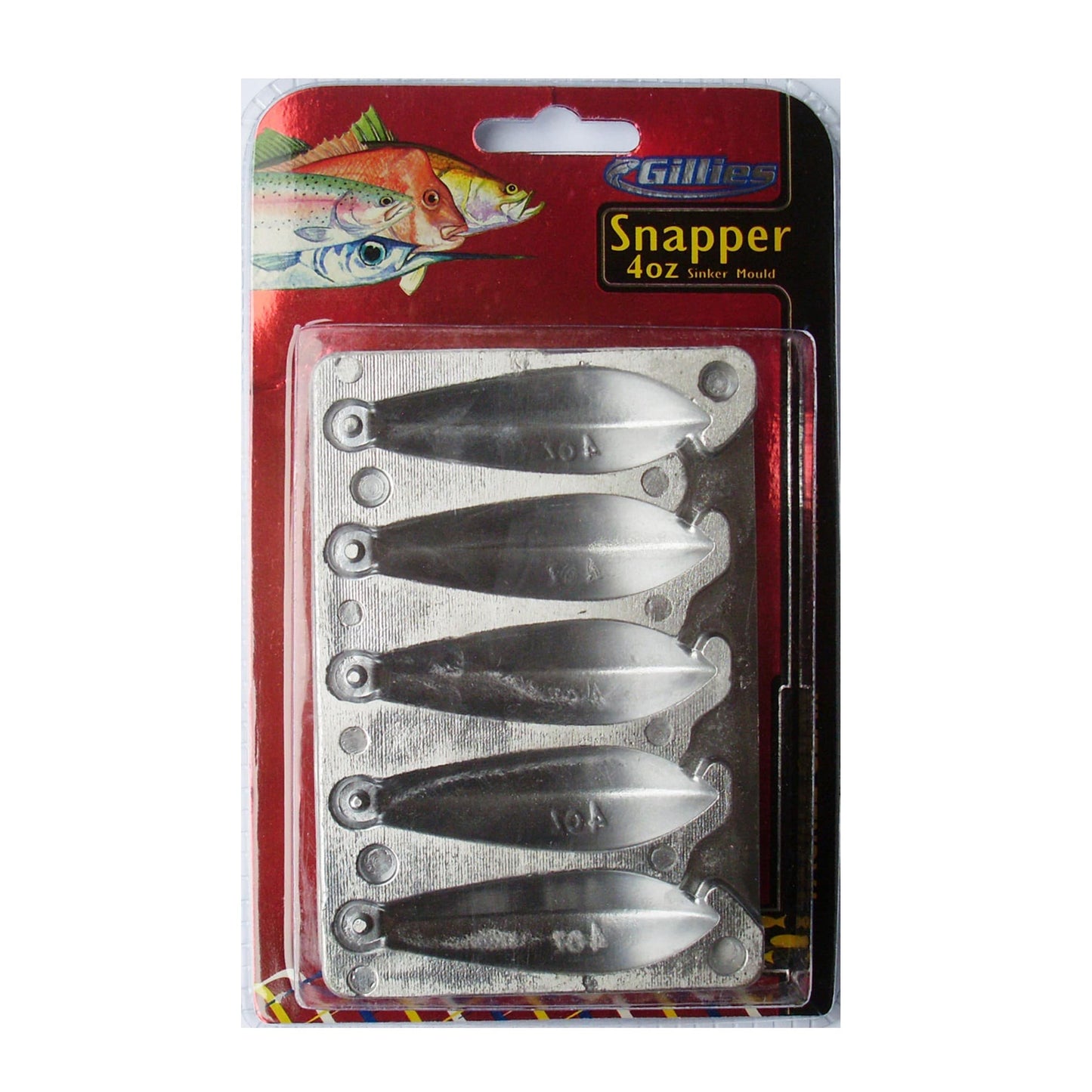 Gillies Gillies 4oz Snapper Sinker Mould 4x 4oz premium fishing tackle gear from Allways Angling