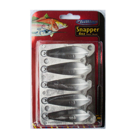 Gillies Gillies 4oz Snapper Sinker Mould 4x 4oz premium fishing tackle gear from Allways Angling