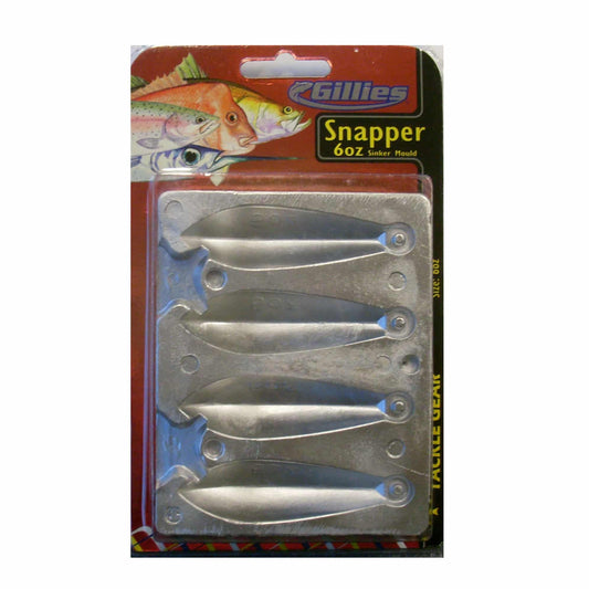 Gillies Gillies 6oz Snapper Sinker Mould 4x6oz premium fishing tackle gear from Allways Angling