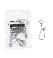 Hookem Large Sinker Clip -Stainless Steel Qty.15pcs