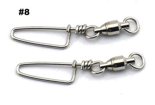 Black Pete Black Pete Jap Snap 8 Stainless Ball Bearing Snap Swivels 2pk premium fishing tackle gear from Allways Angling