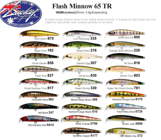 Lucky Craft Lucky Craft Flash Minnow 65TR Lure premium fishing tackle gear from Allways Angling