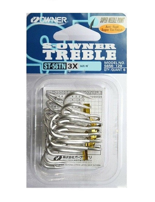 Owner Owner ST56TN Treble Hook 3X STRONG premium fishing tackle gear from Allways Angling
