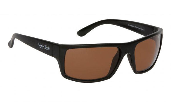 UGLY FISH Polarized Sunglasses P1202- Matt Black Frame/Brown Lens