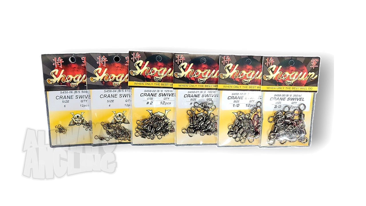 Shogun Shogun Black Crane Swivels 12pcs per pack premium fishing tackle gear from Allways Angling