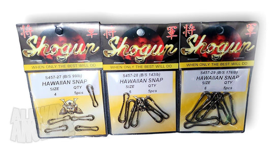 Shogun Shogun Hawaiian Snaps Lure Snaps 5pk premium fishing tackle gear from Allways Angling