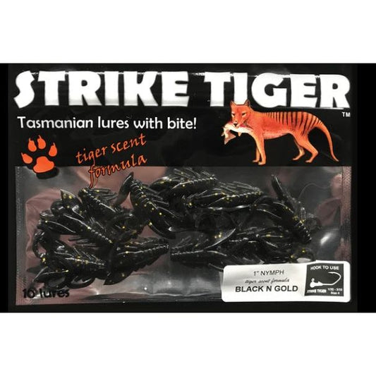 Strike Tiger Strike Tiger 1" Nymph Soft Plastics (10 Pack) premium fishing tackle gear from Allways Angling
