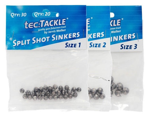 Jarvis Walker Jarvis Walker Tec Tackle Split Shot Sinkers premium fishing tackle gear from Allways Angling