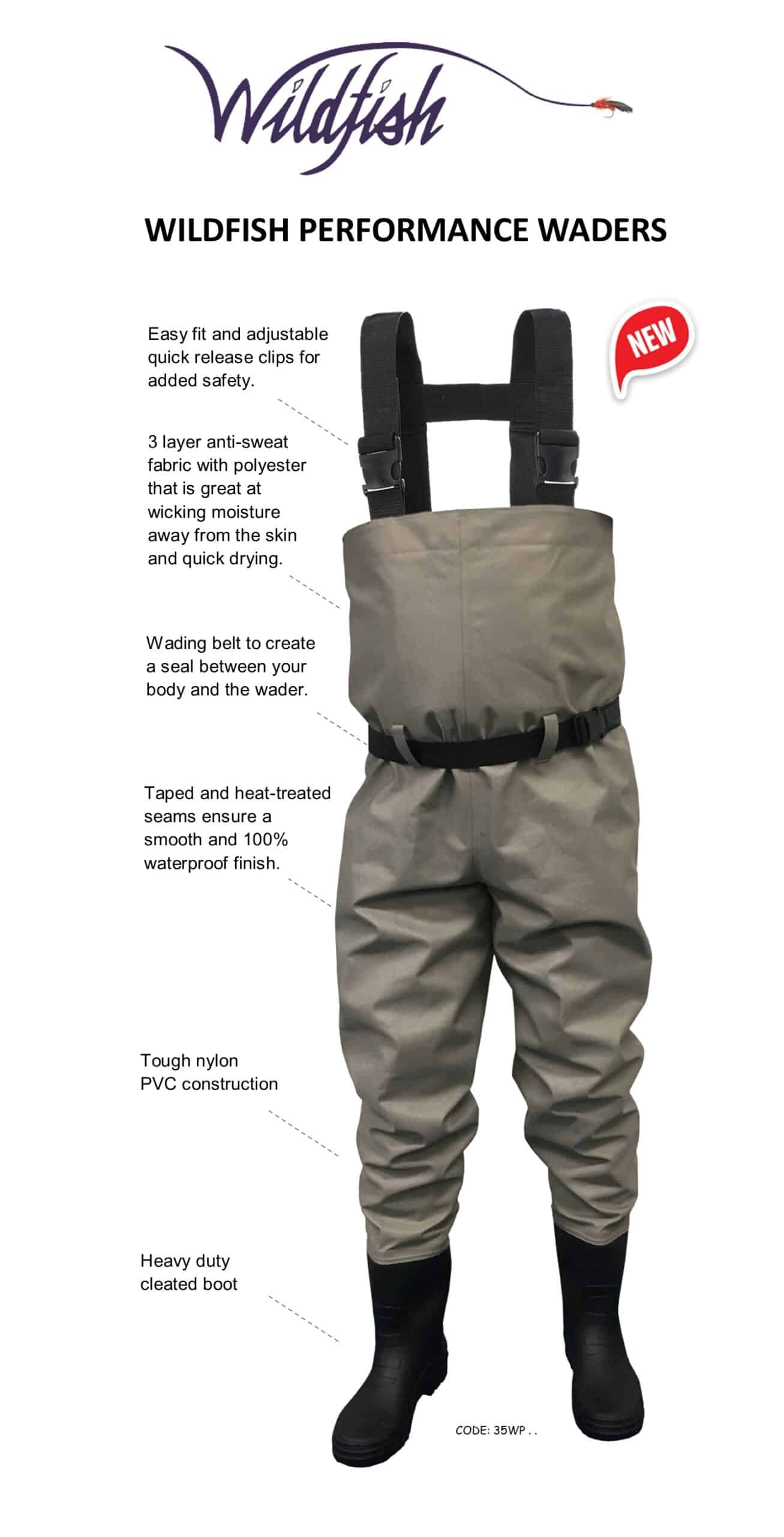 Wading Pants Waterproof Trousers Fly Fishing Trousers WILDFISH