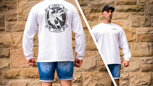 Mad Fisho Mad Fisho Mad Marlin White Long Sleeve Tee premium fishing tackle gear from Allways Angling